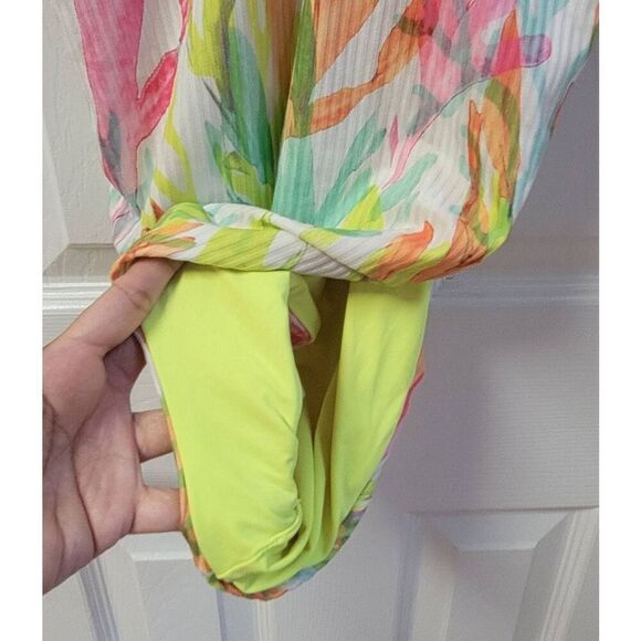 Becca Floral Onepiece Swimsuit L - Picture 4 of 8